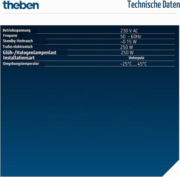 Theben 5420130 DIMAX 542 plus S I Unterputz I Universaldimmer I mit automatischer Lasterkennung I Di