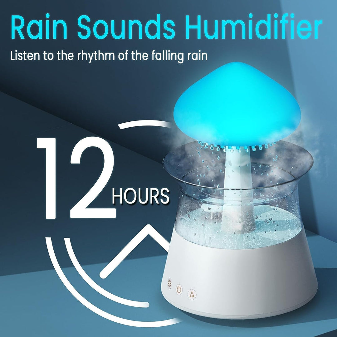Diffuserlove Regen Wolken luftbefeuchter Rain Cloud Humidifier mit Fernbedienung Pilz Wasser Lampe R