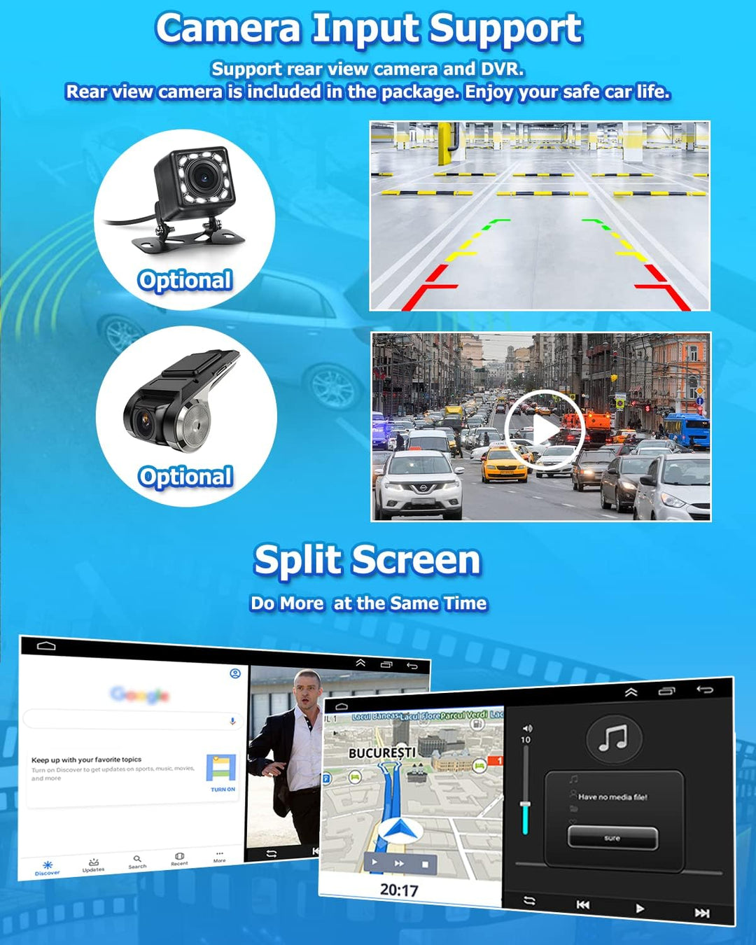 Hikity Android 13 Autoradio für FIAT 500 (2007-2015) mit Navi 7 Zoll Autoradio Bluetooth mit Bildsch