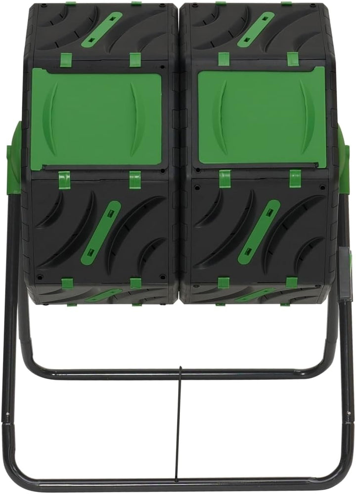 IDMarket - Rotierender Doppelbehälter Kompostbehälter 140L