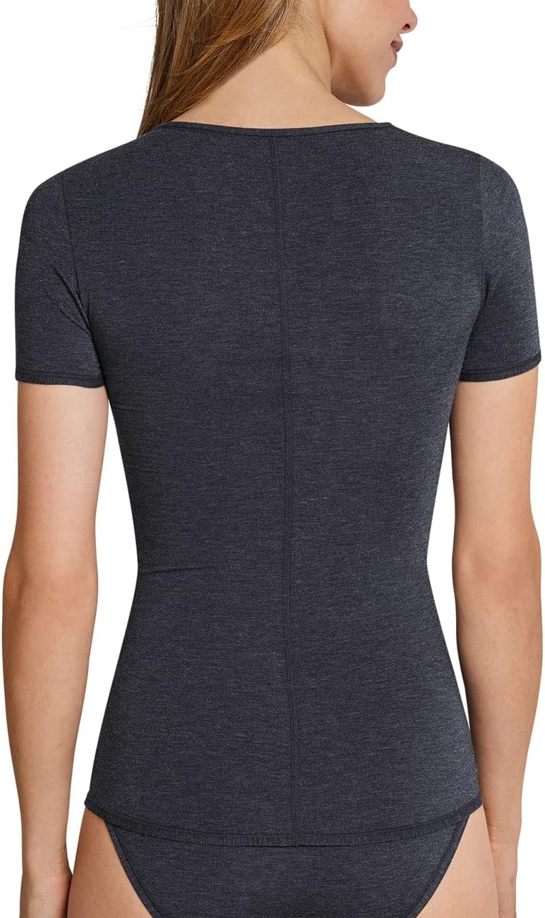 Schiesser Damen Shirt T-Shirt Unterhemd 1/2 Arm Personal Fit - 155413 S Nachtblau_155413, S Nachtbla