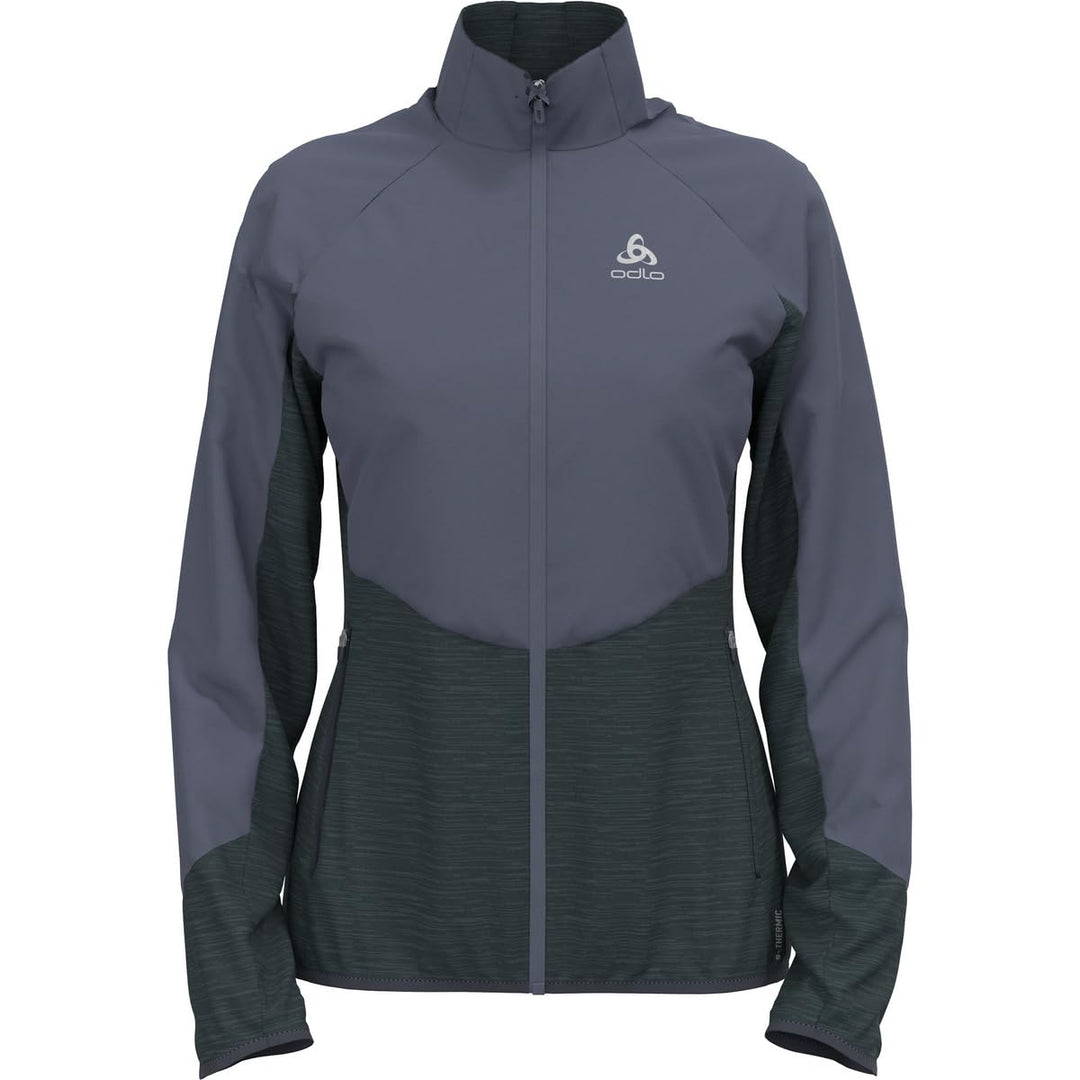 Odlo Damen Run Easy Warm Hybrid Jacke Isolationsjacke L india ink - folkstone gray, L india ink - fo