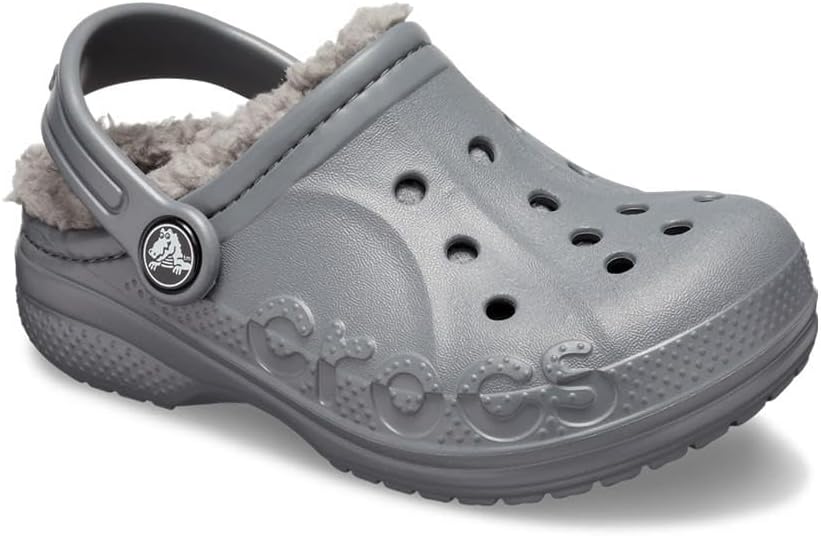 Crocs Unisex Kinder Baya Lined T Clogs 22/23 EU Charcoal, 22/23 EU Charcoal