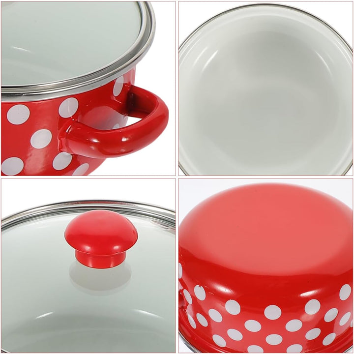 Didiseaon Emaille Topfset Mit Deckel Kleiner Kochtopf Suppentopf Milchtopf Stieltopf-sets Antihaft-t