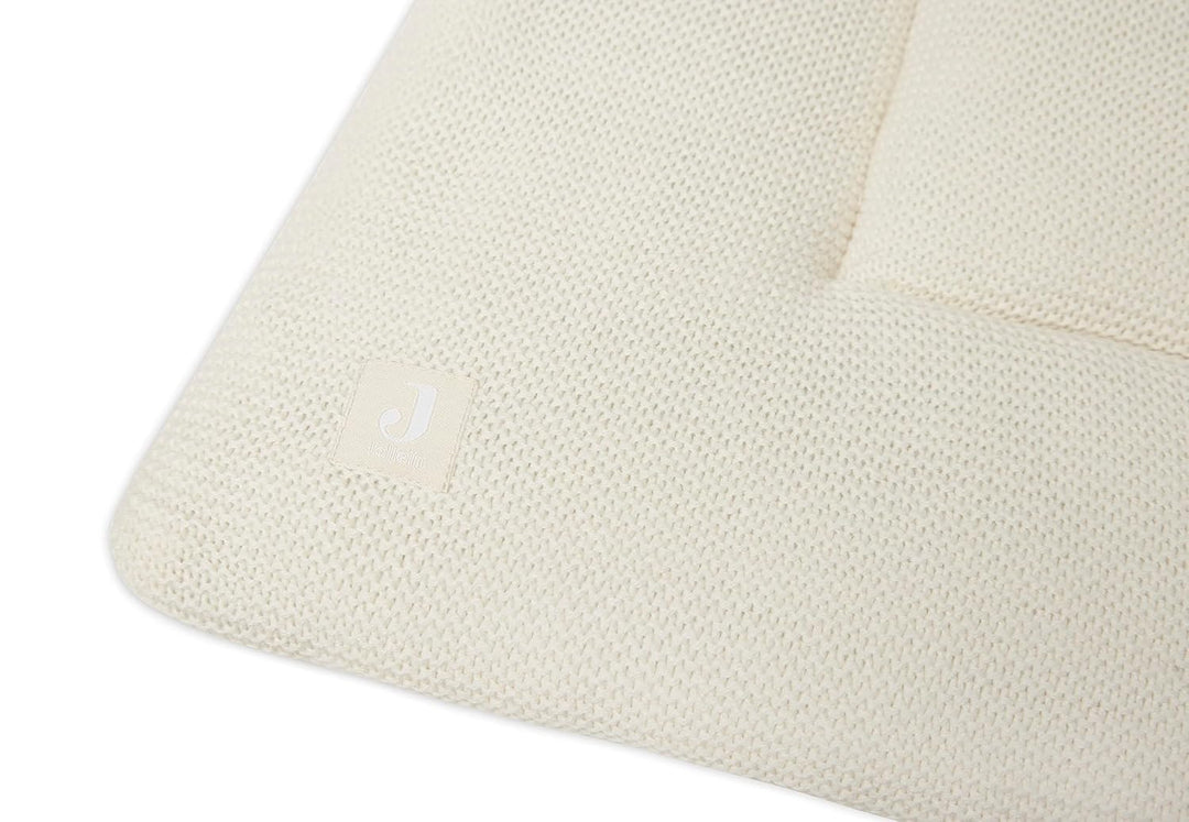 Jollein Krabbeldecke für Baby - Basic Knit, Ivory - Laufgittereinlage - 75x95 cm - Spieldecke Baby -