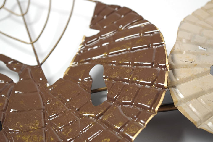 Kobolo Wanddeko Metallbild 3D - Autumn - aus Metall in Braun- und Goldtönen