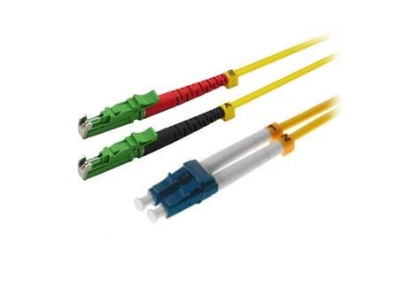 Helos LWL Patchkabel E2000® APC (LSH)/LC Duplex 9/125μm OS2 gelb 2,0m