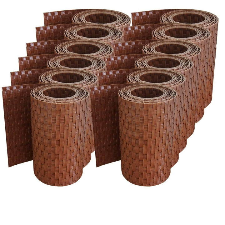 workingHOUSE Polyrattan-Sichtschutzstreifen, Sichtschutz für Doppelstabmatten Zaun, 19 x 255 cm (12