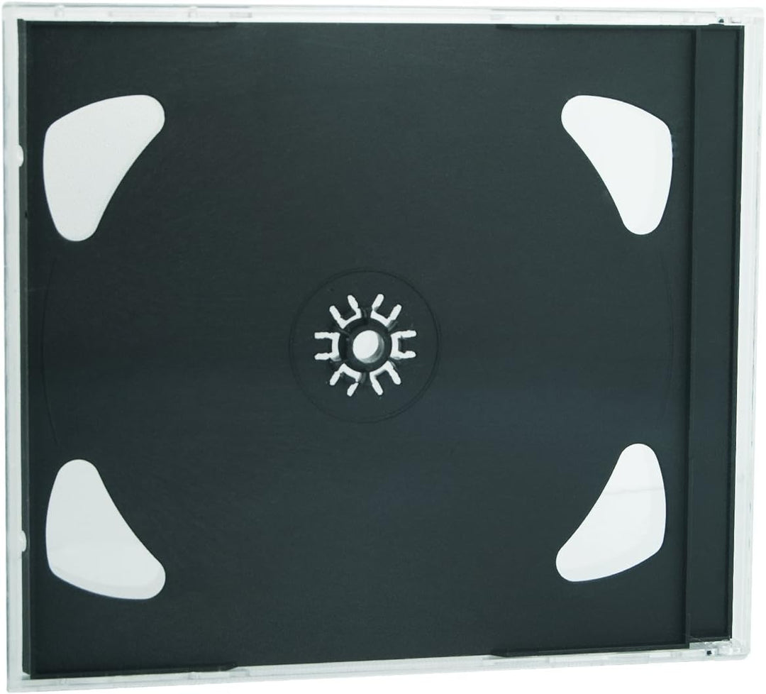 2er CD/DVD/Blu Ray Jewel Case Leerhüllen mit schwarzem Tray 10mm 50 Stück 50 Stück doppelt, 50 Stück