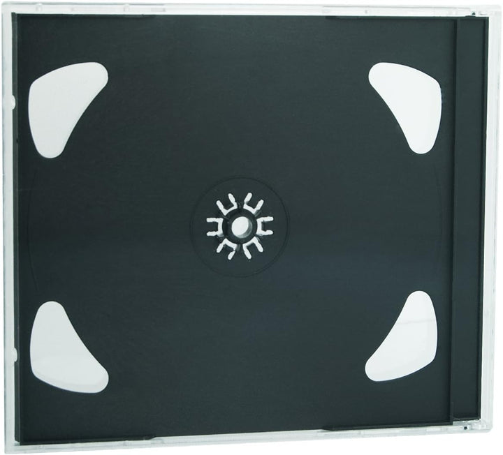 2er CD/DVD/Blu Ray Jewel Case Leerhüllen mit schwarzem Tray 10mm 50 Stück 50 Stück doppelt, 50 Stück