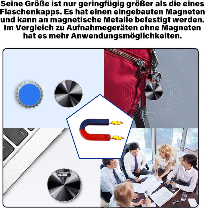 Diktiergerät Mini,Aufnahmegerät Spionage,Spion abhörgerät,Spion digital Voice Recorder