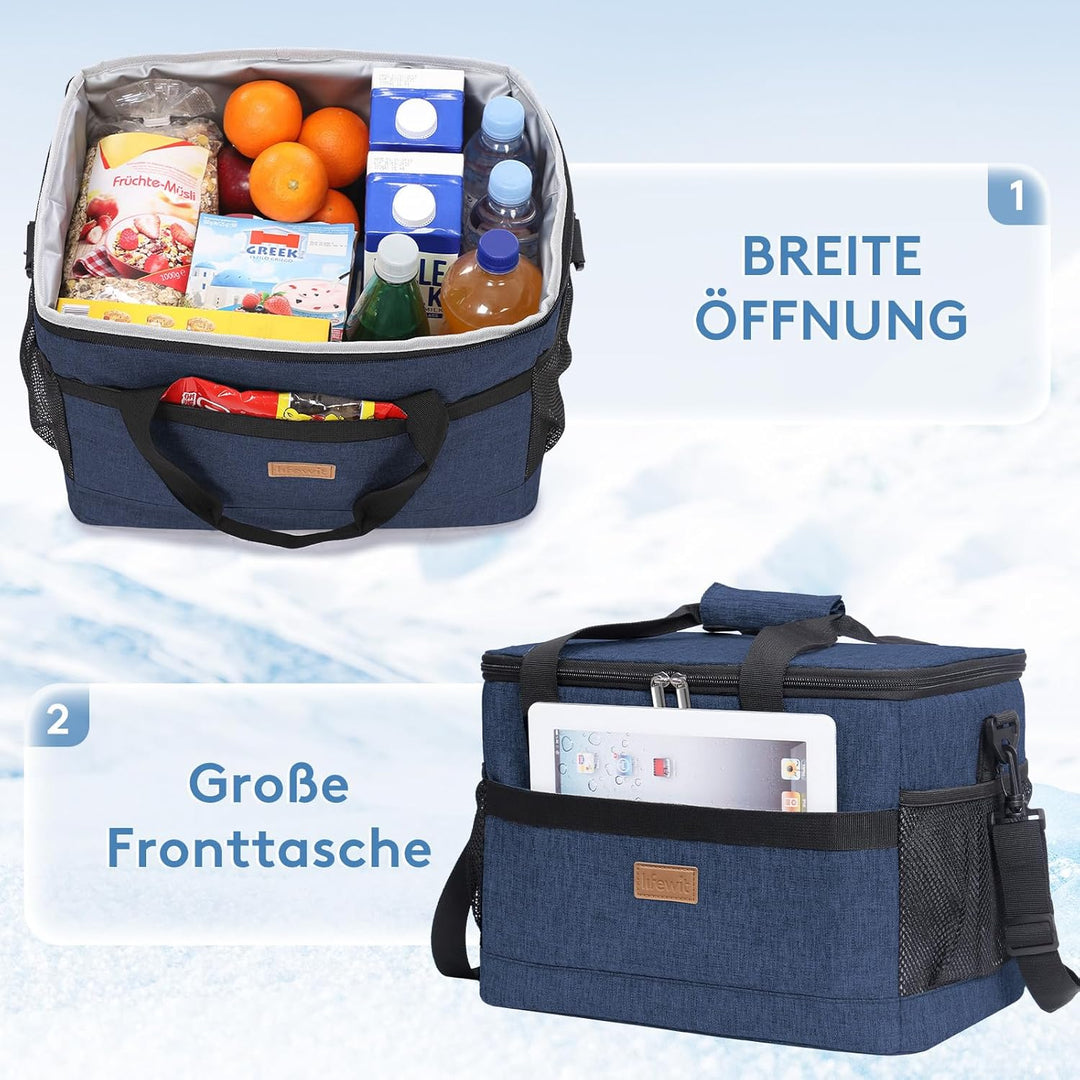 Lifewit 20/30/40L 30/50/60 Dosen Kühltasche Gross faltbar Kühlkorb Kühlbox Isoliertasche Thermotasch