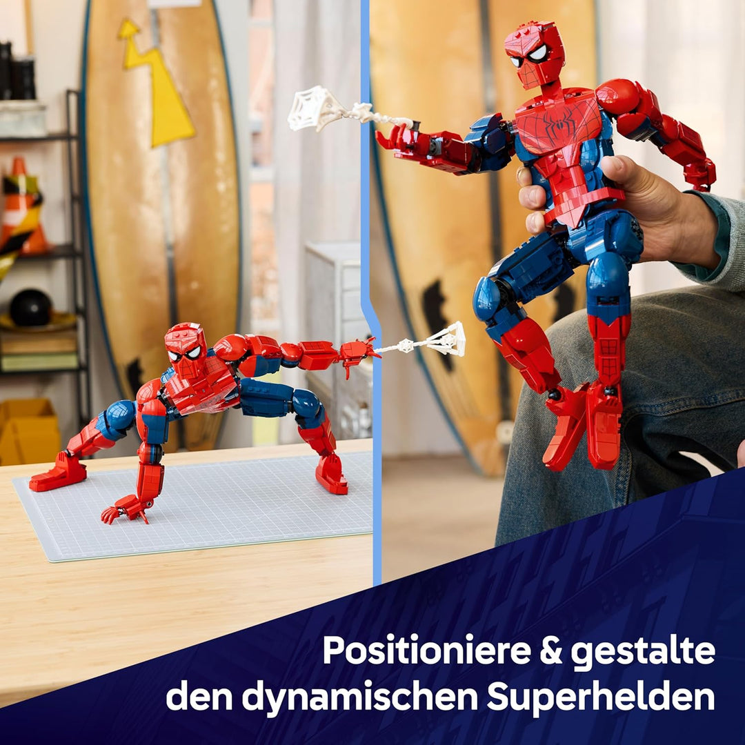 LEGO | Marvel Spider-Man-Figur - Superhelden Spielzeug inkl. Minifigur zum Sammeln - DIY Deko - Gesc