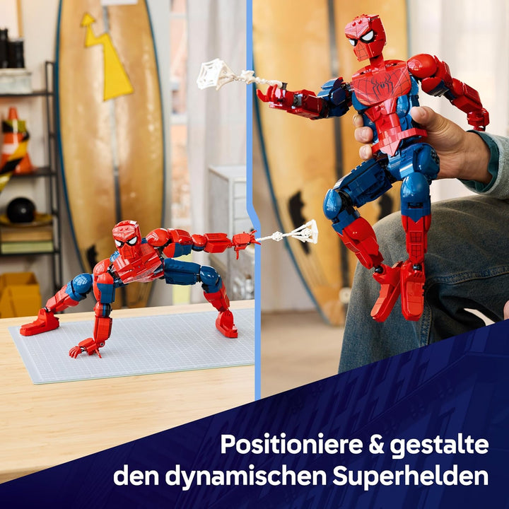 LEGO | Marvel Spider-Man-Figur - Superhelden Spielzeug inkl. Minifigur zum Sammeln - DIY Deko - Gesc