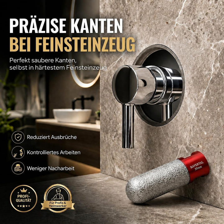 Diamantfräser 20mm x M14 Premium - Bohren & Fräsen von harten Fliesen - Premium Fingerfräser mit Ind