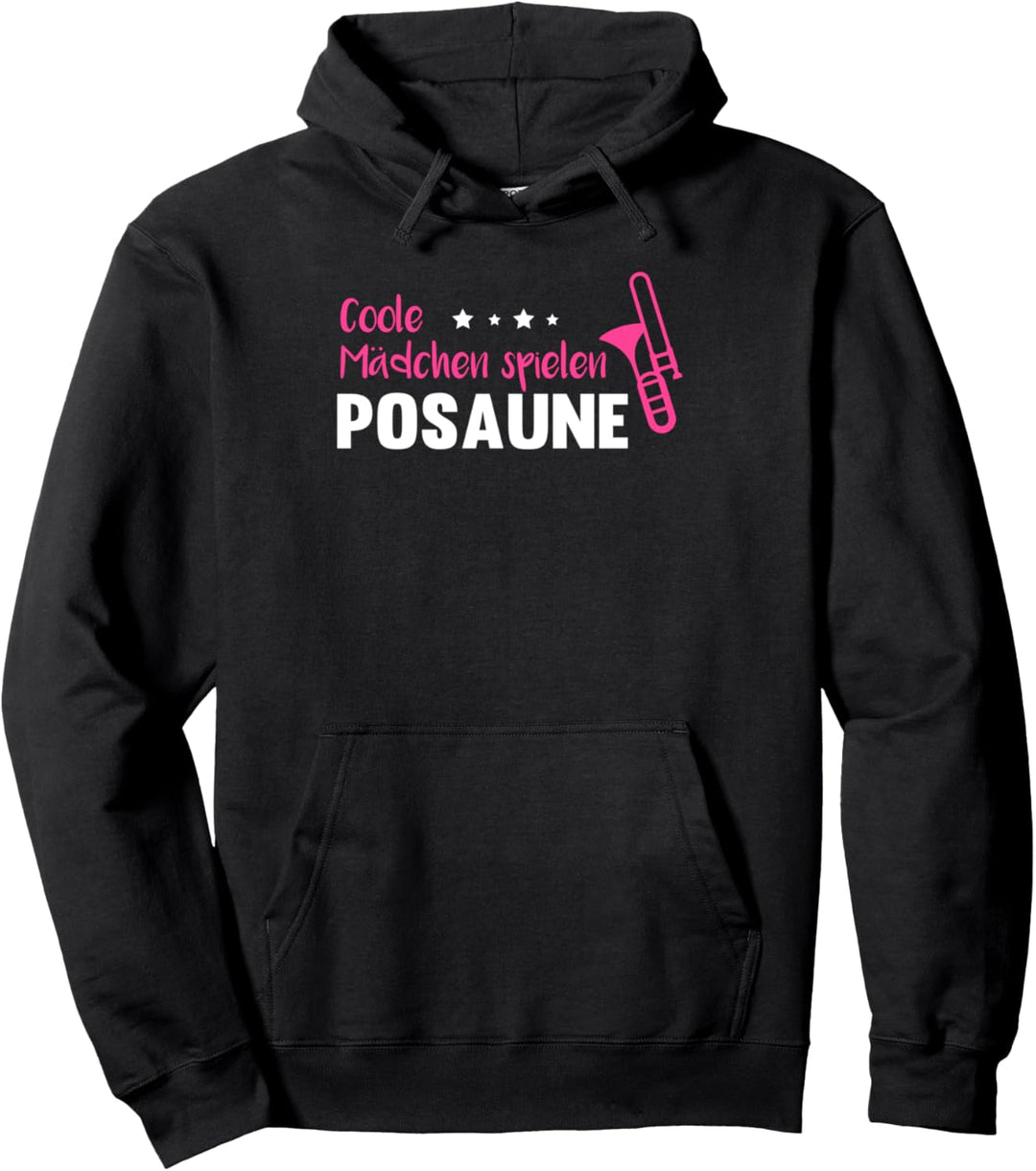 Posaune Posaunenspielerin Musikinstrument Pullover Hoodie