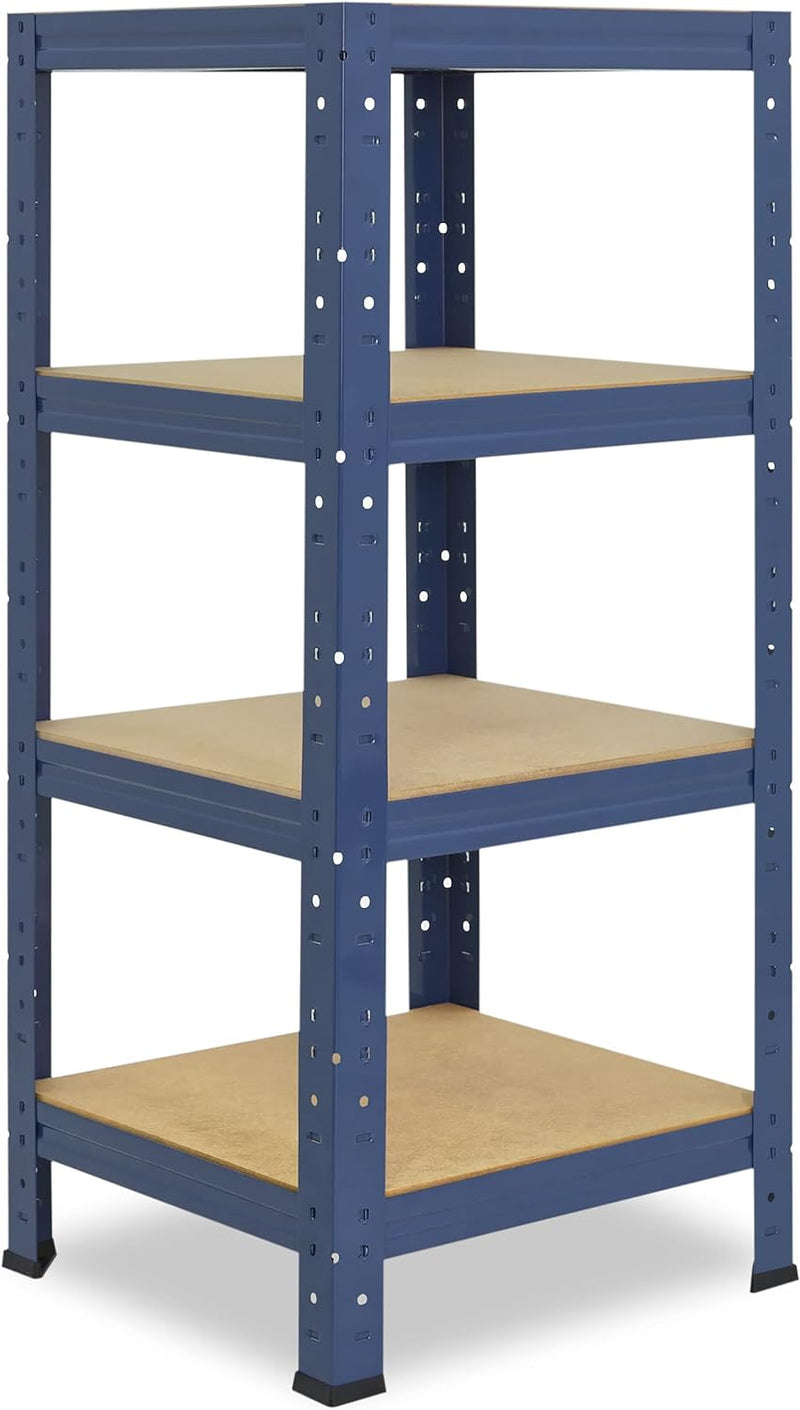 shelfplaza® 100x30x30cm Home Schwerlastregal blau/Metallregal mit 4 Böden/Kellerregal Metall, Garage