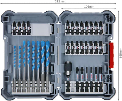 Bosch Professional 35tlg. MultiConstruction Bohrer- und Impact Control Schrauberbit-Set (Pick and Cl