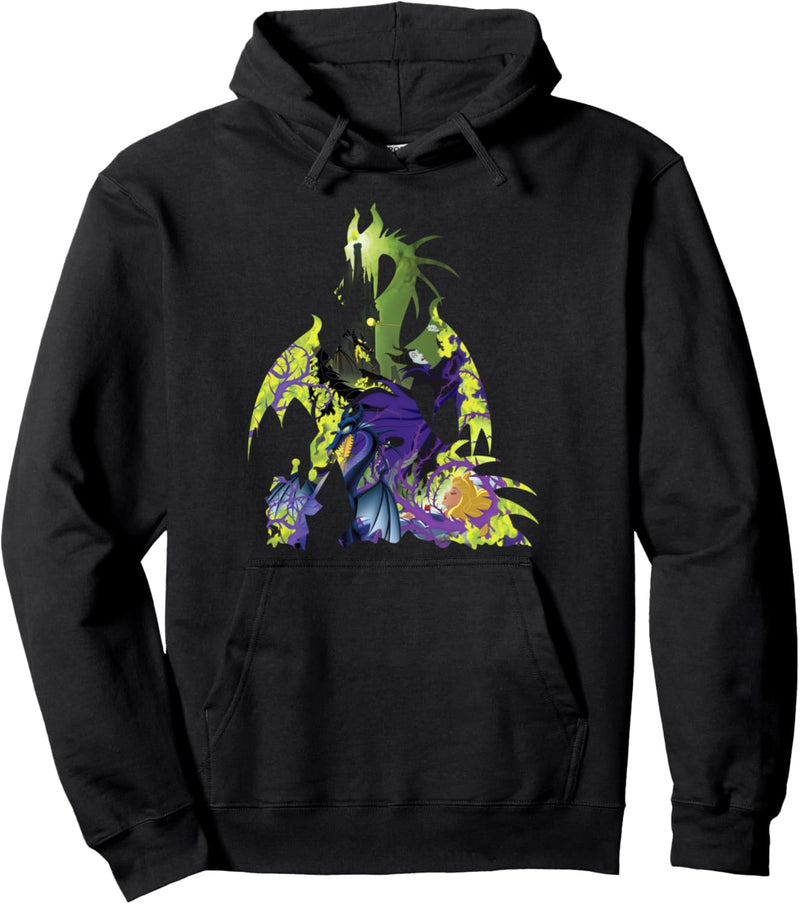 Disney Sleeping Beauty Maleficent Dragon Silhouette Fill Pullover Hoodie