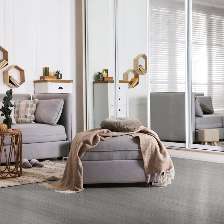 JOIEYOU PVC Bodenbelag, Vinylboden selbstklebend Fliesen Wasserdicht Rutschfeste, Laminat Klicksyste