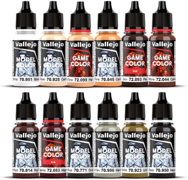 Vallejo 772201 - Farb-Set Essential, 12 x 18 ml