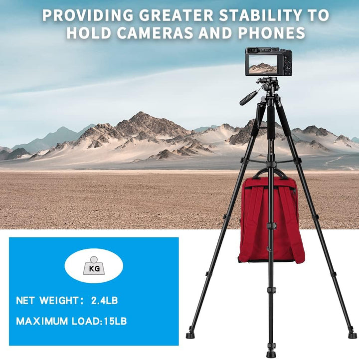ZOMEi 188cm Stativ Heavy Duty Tall Tripod Stand, Professional Travel Video Tripod Kompatibel mit DSL