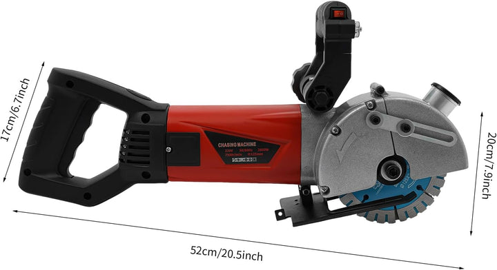 2800W Schlitzmaschine Mauerfräse mit 5 Stück 125mm Klingen Hochleistungsmauerfräse Elektrische Schli