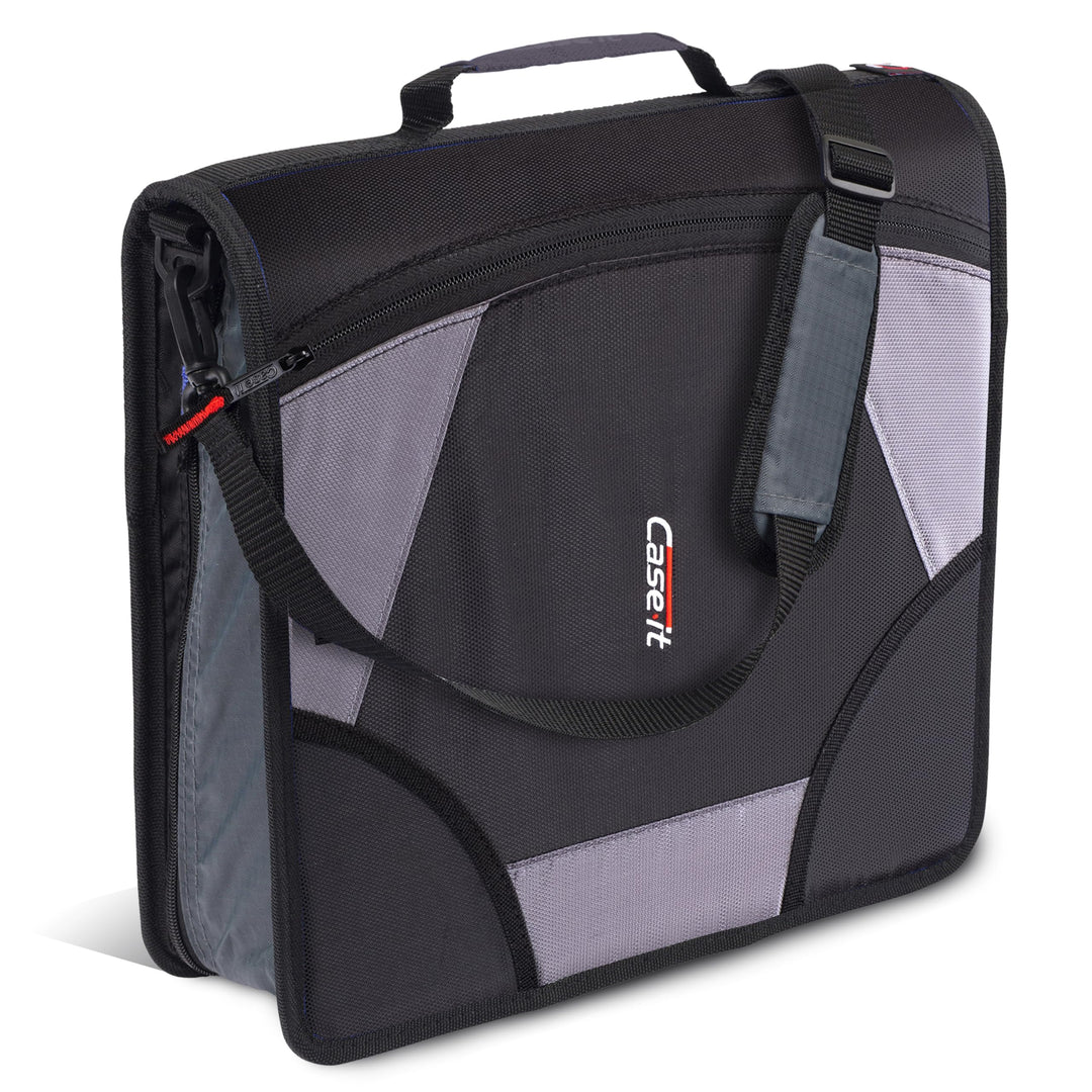 Case it King Size Mighty Reissverschluss-Ordner, 3 Ringe, 10,2 cm Fassungsvermögen, 28,9 x 21,6 cm,
