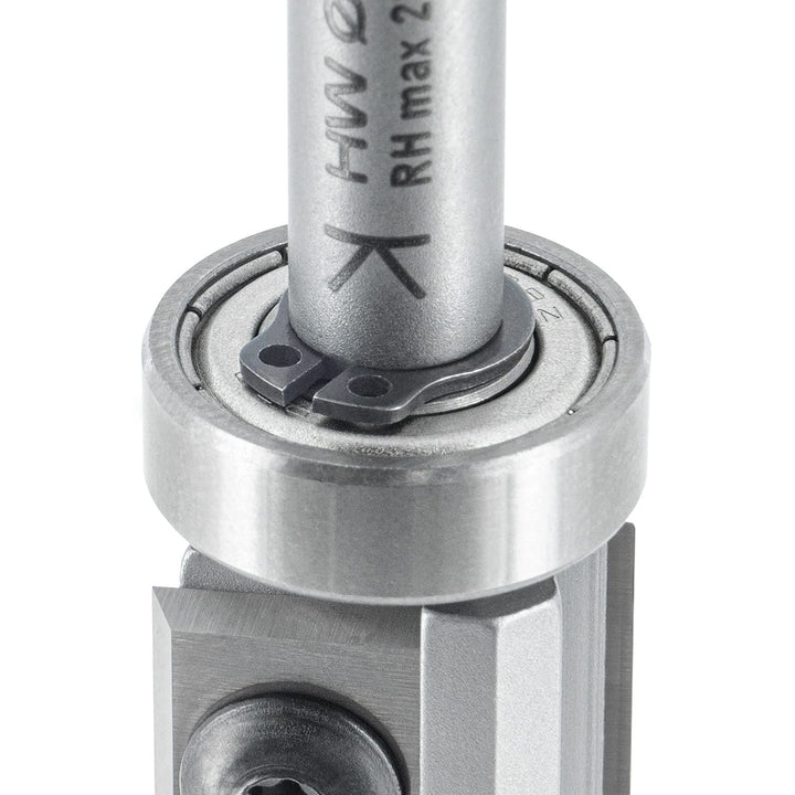 ENT 20322 Wendeplatten Bündigfräser HW, Schaft (S) 12 mm, Durchmesser (D) 22 mm, NL 49,5 mm, mit Kug