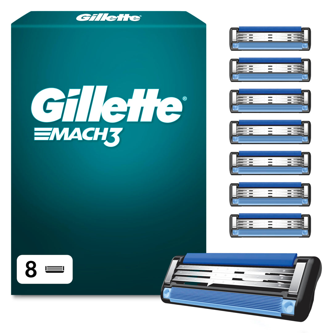 Gillette Mach3 Rasierklingen für Männer, 8 Original Gillette Ersatzklingen, Klingen für Herren mit G