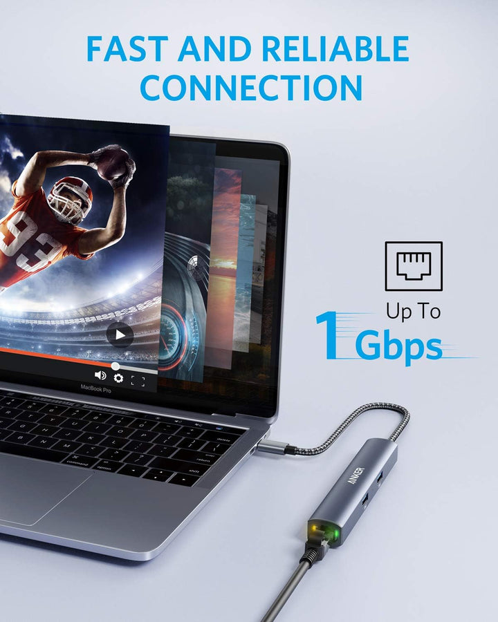 Anker PowerExpand 6-in-1 Ethernet Adapter, PD Hub, 65 PD, 4K HDMI, 1Gbps Ethernet, Daten, 2 USB 3.0