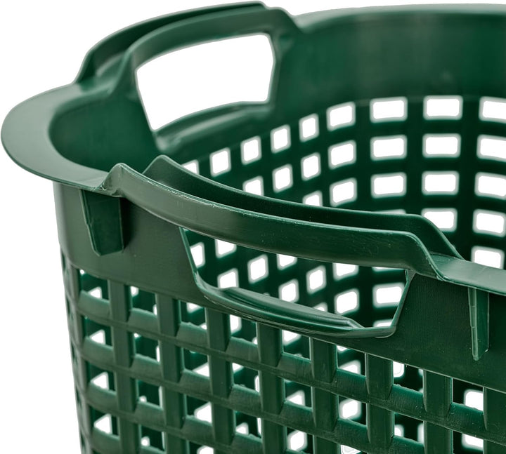BURI 10x Erntekorb Gartenkorb lebensmittelecht - 25L Kartoffelkorb Obstkorb Laubkorb grün, drehstape