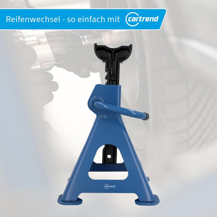 Unitec 10889 3000 kg für PKW höhenverstellbar Unterstellbock Profi 3 Tonnen in blau Sicherheitsböcke