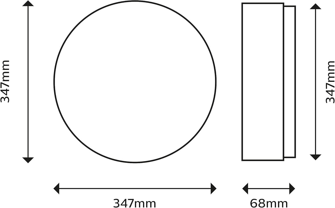 Philips LED Spray Deckenleuchte für das Badezimmer, 12W, IP44 Schutzart, Weiss, 17W, 17W