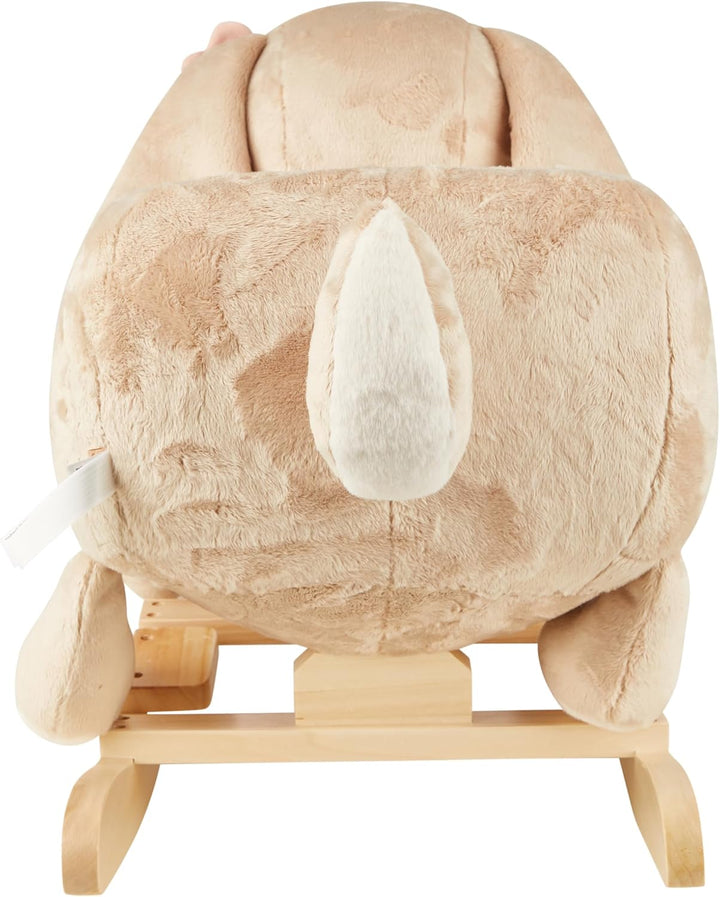 Sterntaler Schaukeltier Hase Hanni - Schaukelpferd aus Flausch &amp; Holz - weiche Sitzfläche - Spielzeu