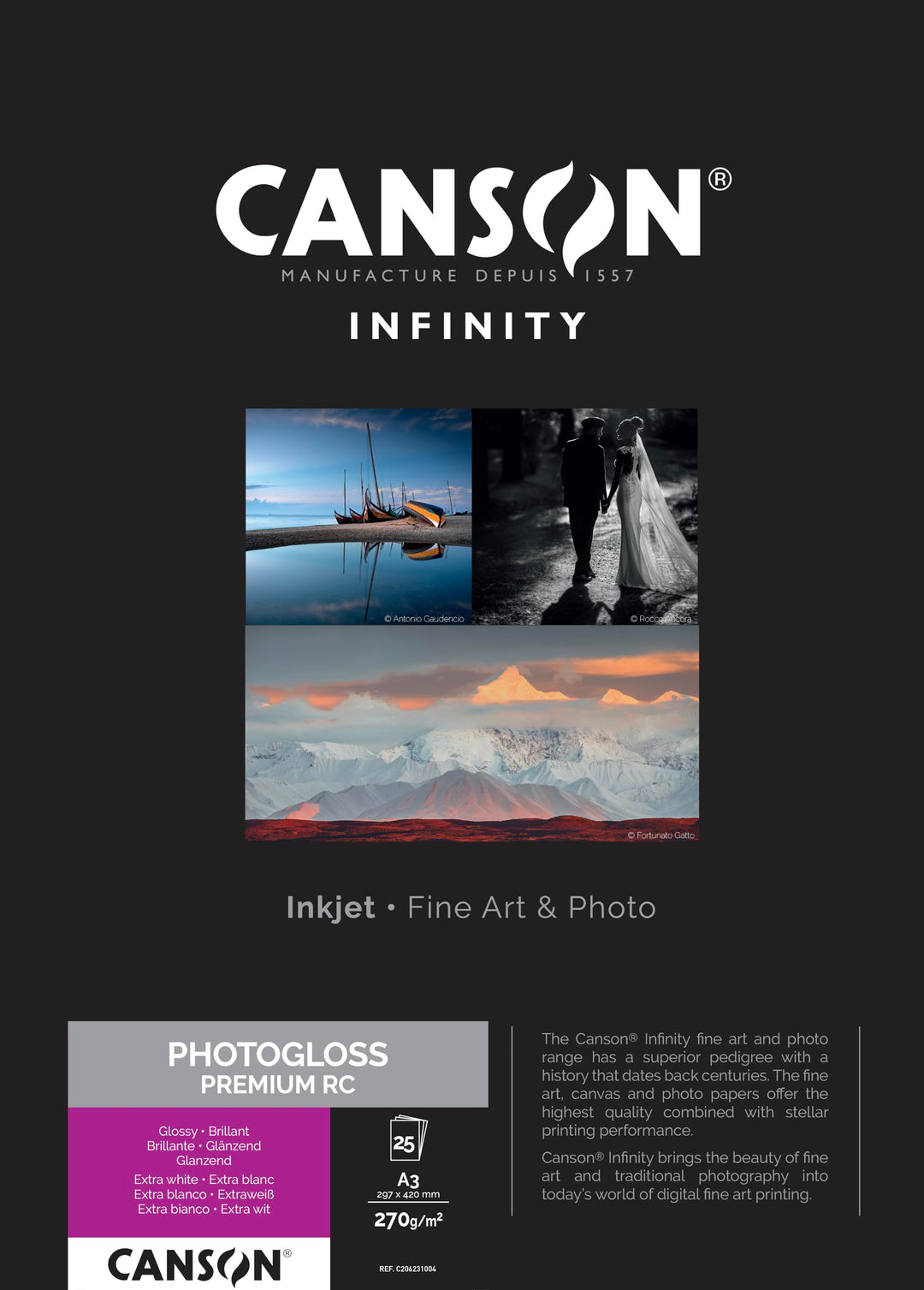 Canson 206231004 Photo Gloss Premium RC Box, A3 A3 29,7x42 cm, A3 29,7x42 cm