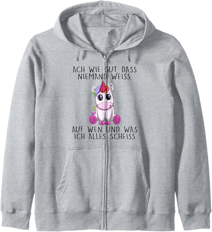 ach wie gut dass niemand weiss auf wen und was ich alles Kapuzenjacke