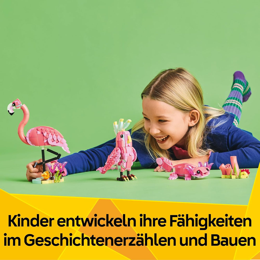LEGO Creator 3in1 Wilde Tiere: Rosa Flamingo - Ostergeschenke für Mädchen und Jungen ab 8 Jahren - S