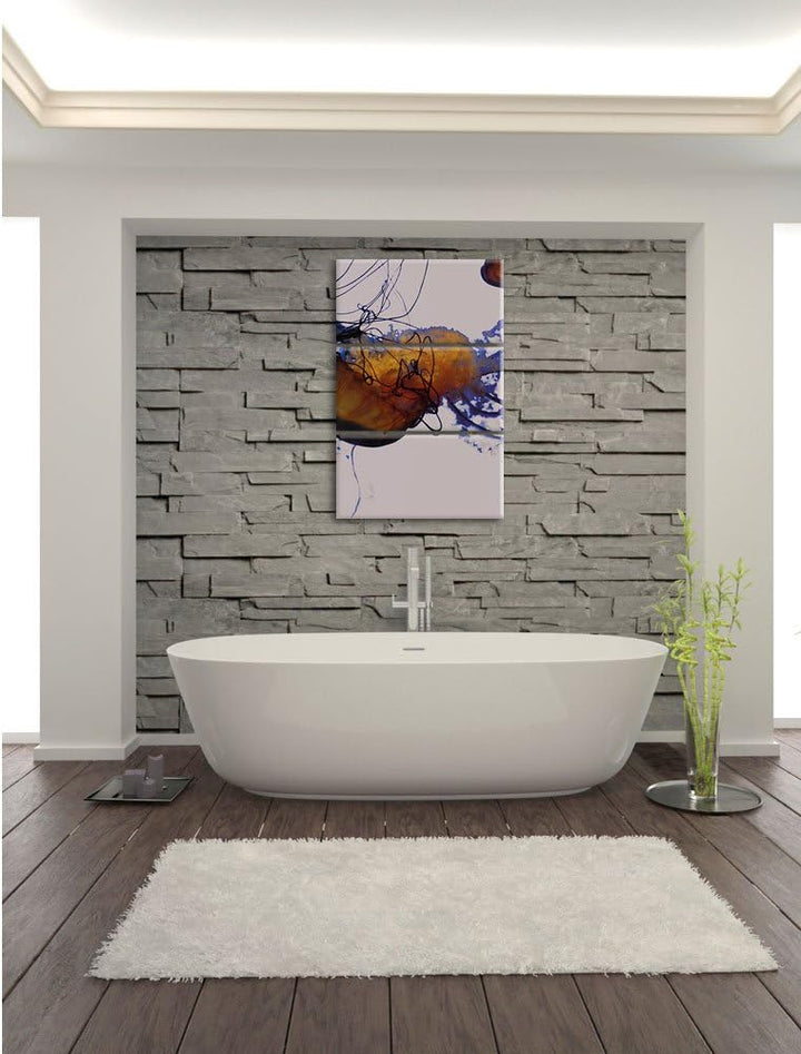Pixxprint anmutige Qualle im Wasser als Leinwandbild/Grösse: 3 Teilig (120x80) cm/Wandbild/Kunstdruc