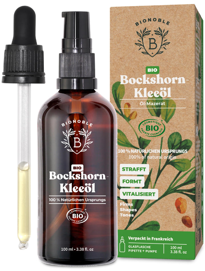 BIONOBLE Bio Bockshornklee Öl - Strafft und Formt Brust und Po - 100% Natürliches Bockshornkleeöl -