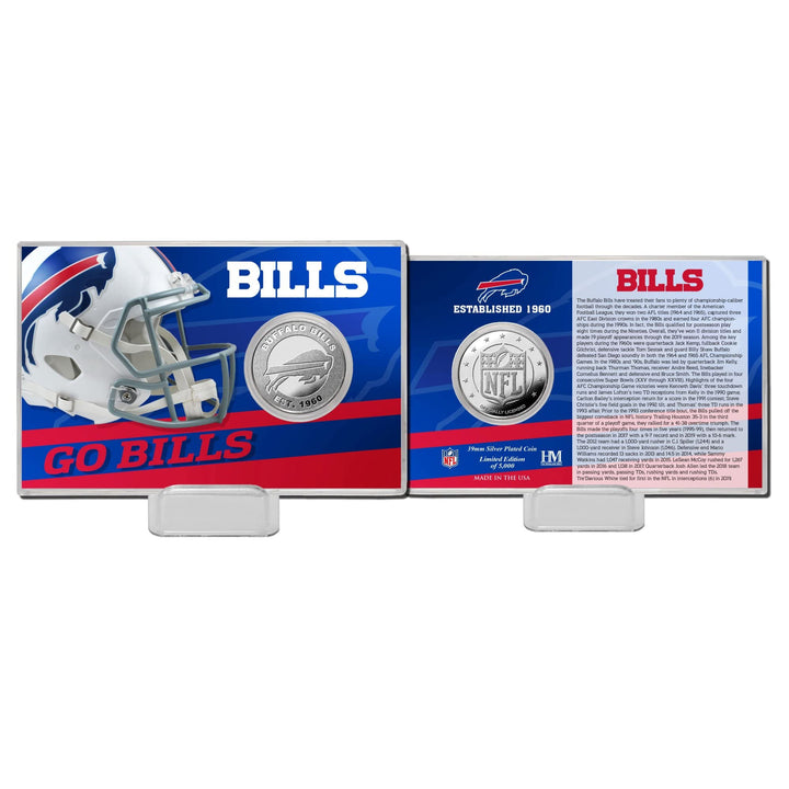 Highland Mint Buffalo Bills Team History Silver Coin Card