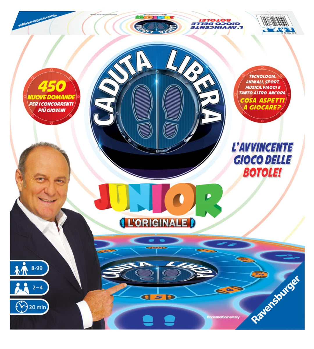 Ravensburger - Freie Fall Junior Gesellschaftsspiel, 2-4 Spieler, 8+ Jahre, junior