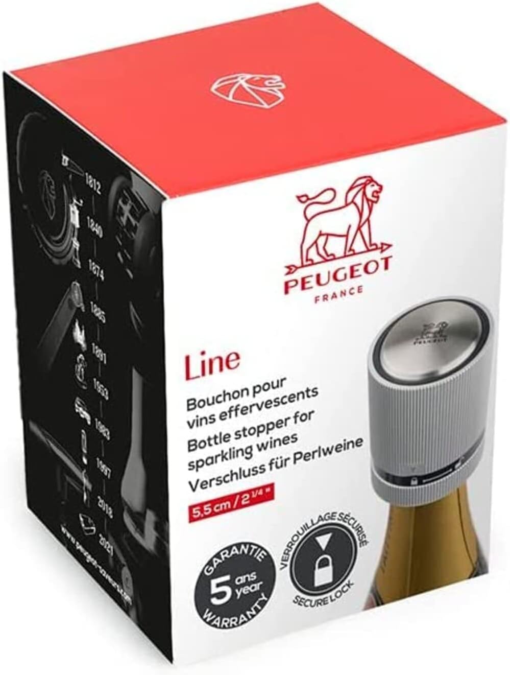 PEUGEOT - Line - Champagnerverschluss - Zum luftdichten Verschliessen und Aufbewahren von angebroche