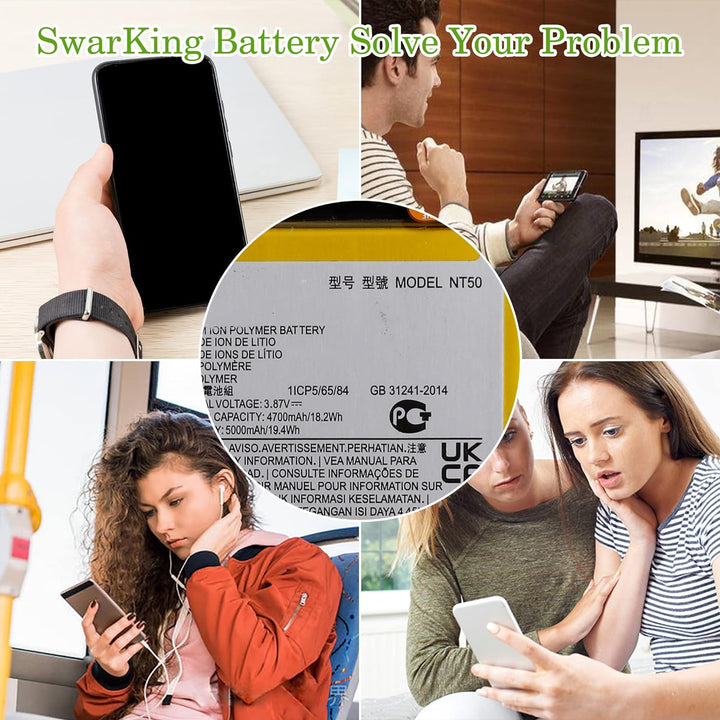 SwarKing Ersatz Akku Kompatibel mit Moto Edge 20 Lite XT2139-1 NT50 with Toolkit