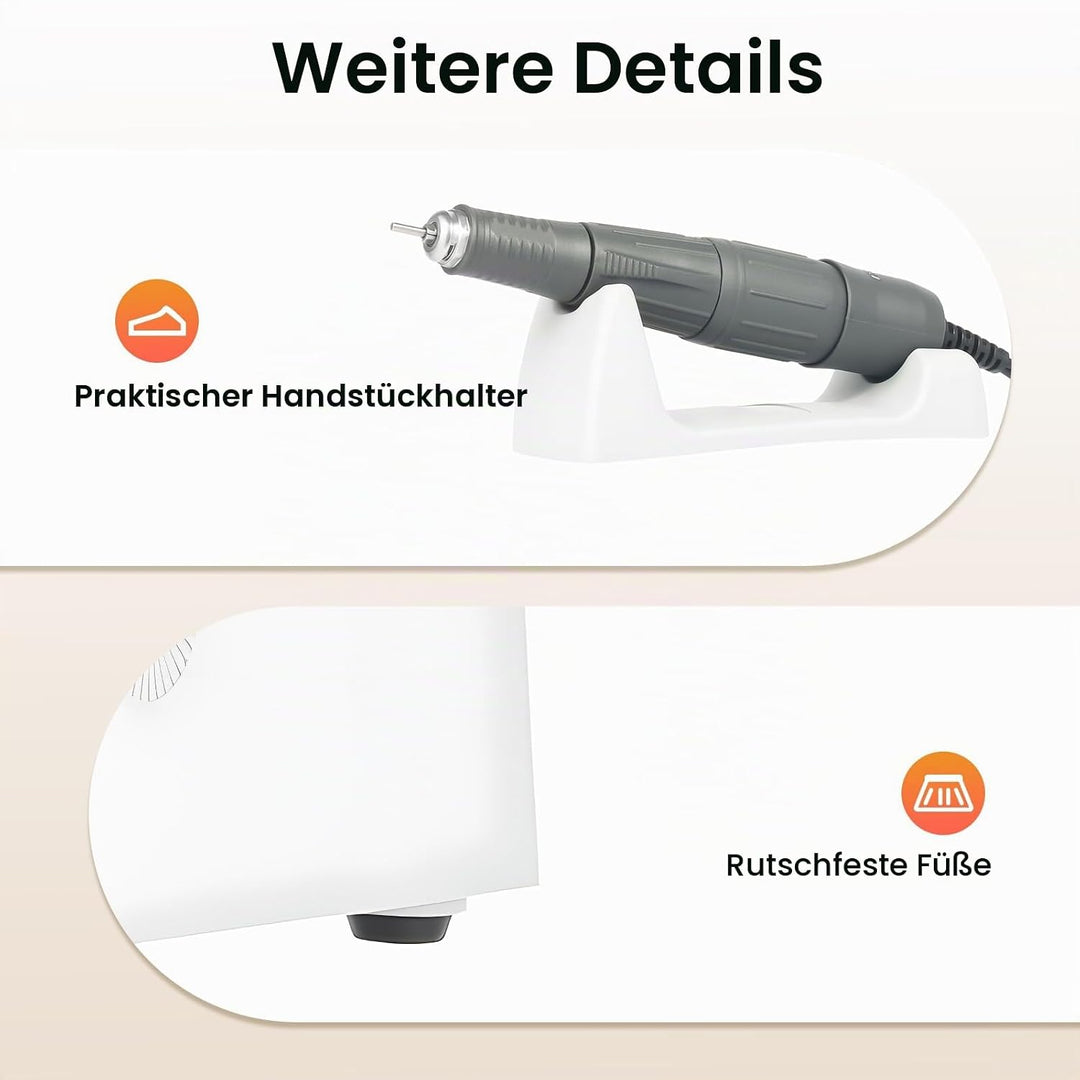 Labor Mikromotor, 80W Elektro-Mikromotor mit Handstück, Schleifen Poliere Mikromotor 0-45000rpm/min