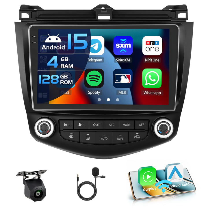 Inefala 4+128G Autoradio für Honda Accord 2003-2007 Android 15 mit 9&