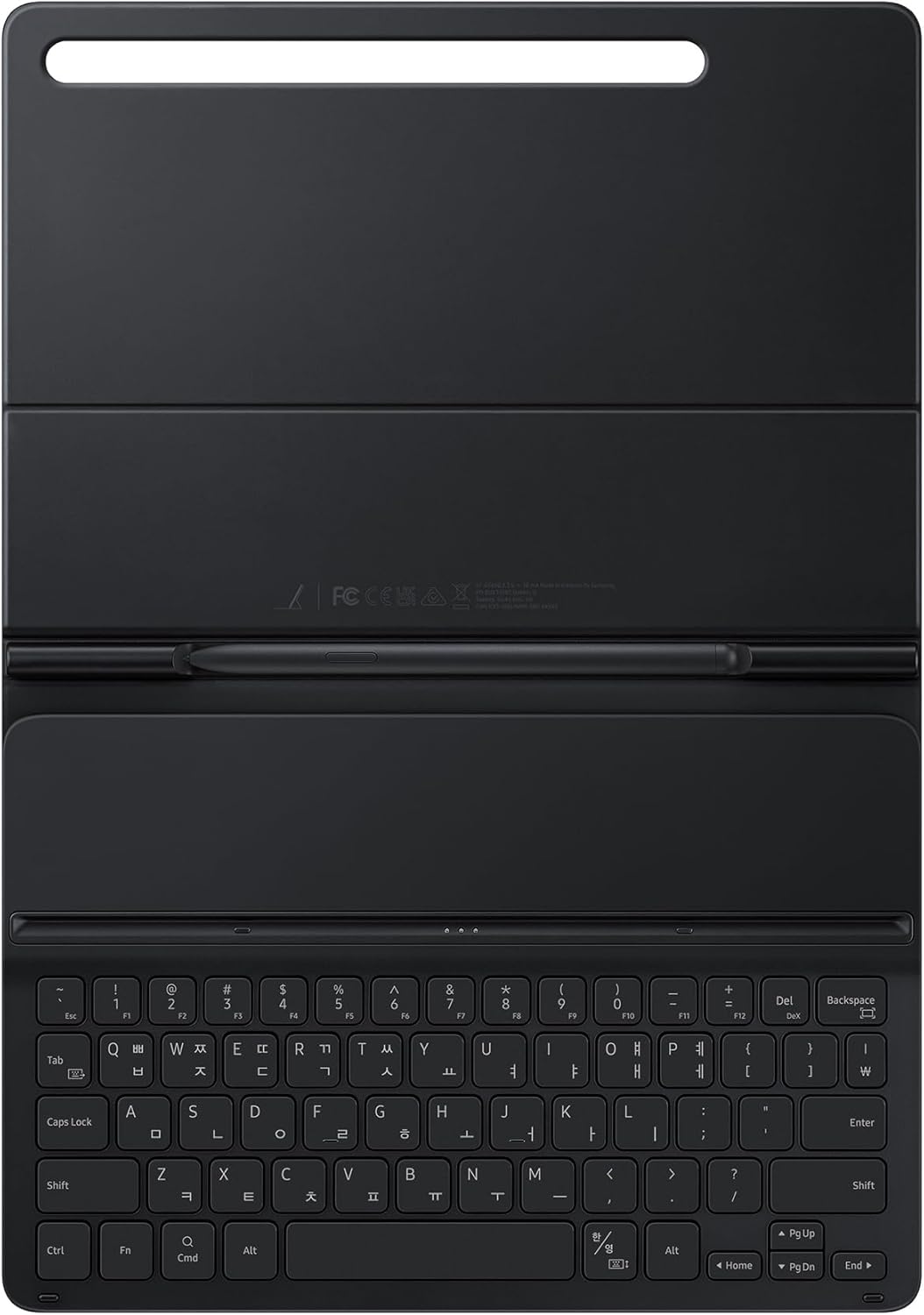 Samsung Book Cover Keyboard Slim Hülle mit Tastatur für Galaxy Tab S7 | Tab S8, Black Book Cover Key
