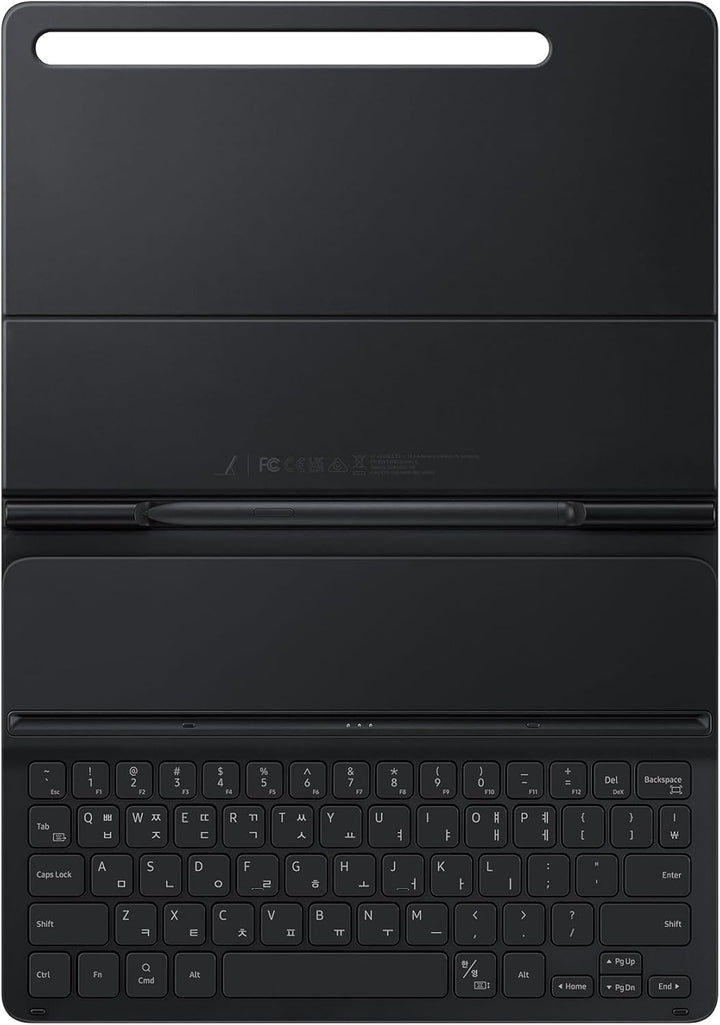 Samsung Book Cover Keyboard Slim Hülle mit Tastatur für Galaxy Tab S7 | Tab S8, Black Book Cover Key