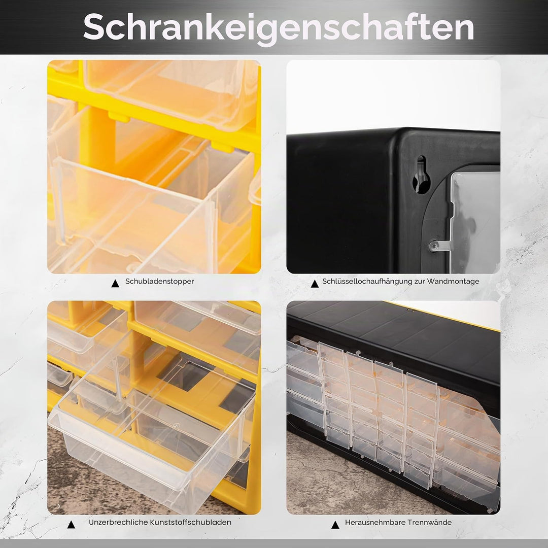 Schraubenaufbewahrung Organizer - 30 Schubladen Garage & Werkstatt Aufbewahrungsbox mit verstellbare