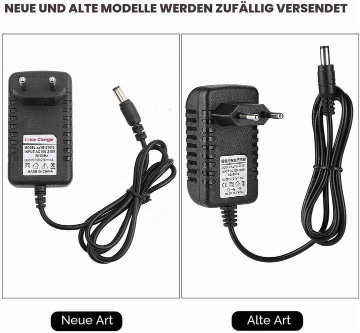 21 V 1 A Li-Ionen-Akkuladegerät mit Dickem Kupferkern, Feuerfester PC-Legierung und Breiter Spannung